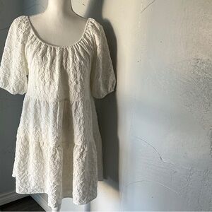Moon River White Lace Mini Dress